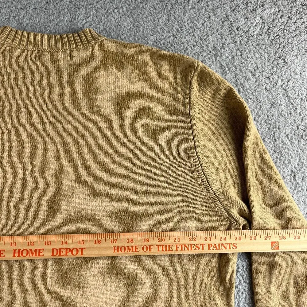 NEW Vintage Eddie Bauer Sweater Mens Extra‎ Large Beige Lambs Wool Smart Fabric